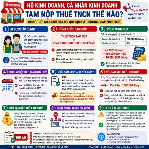 HỘ KINH DOANH, CÁ NHÂN KINH DOANH: TẠM NỘP THUẾ TNCN THẾ NÀO TRONG THỜI GIAN CHỜ SỬA ĐỔI QUY ĐỊNH?