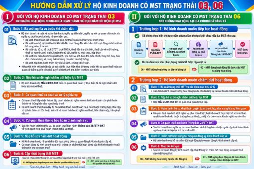 HƯỚNG DẪN XỬ LÝ HỘ KINH DOANH CÓ MST TRẠNG THÁI 03,06